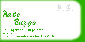 mate buzgo business card